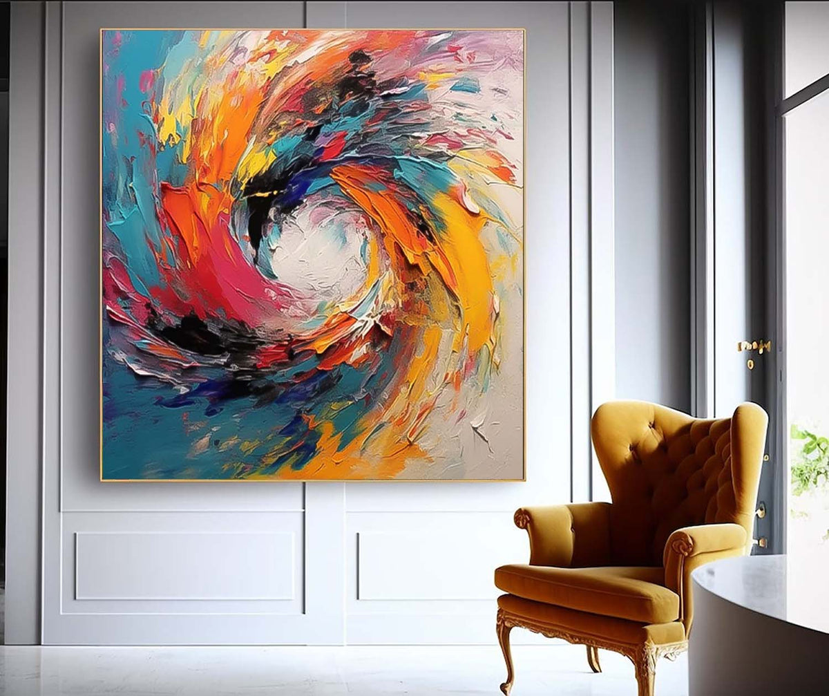Wall Art Modern Abstract Impasto Cheerful