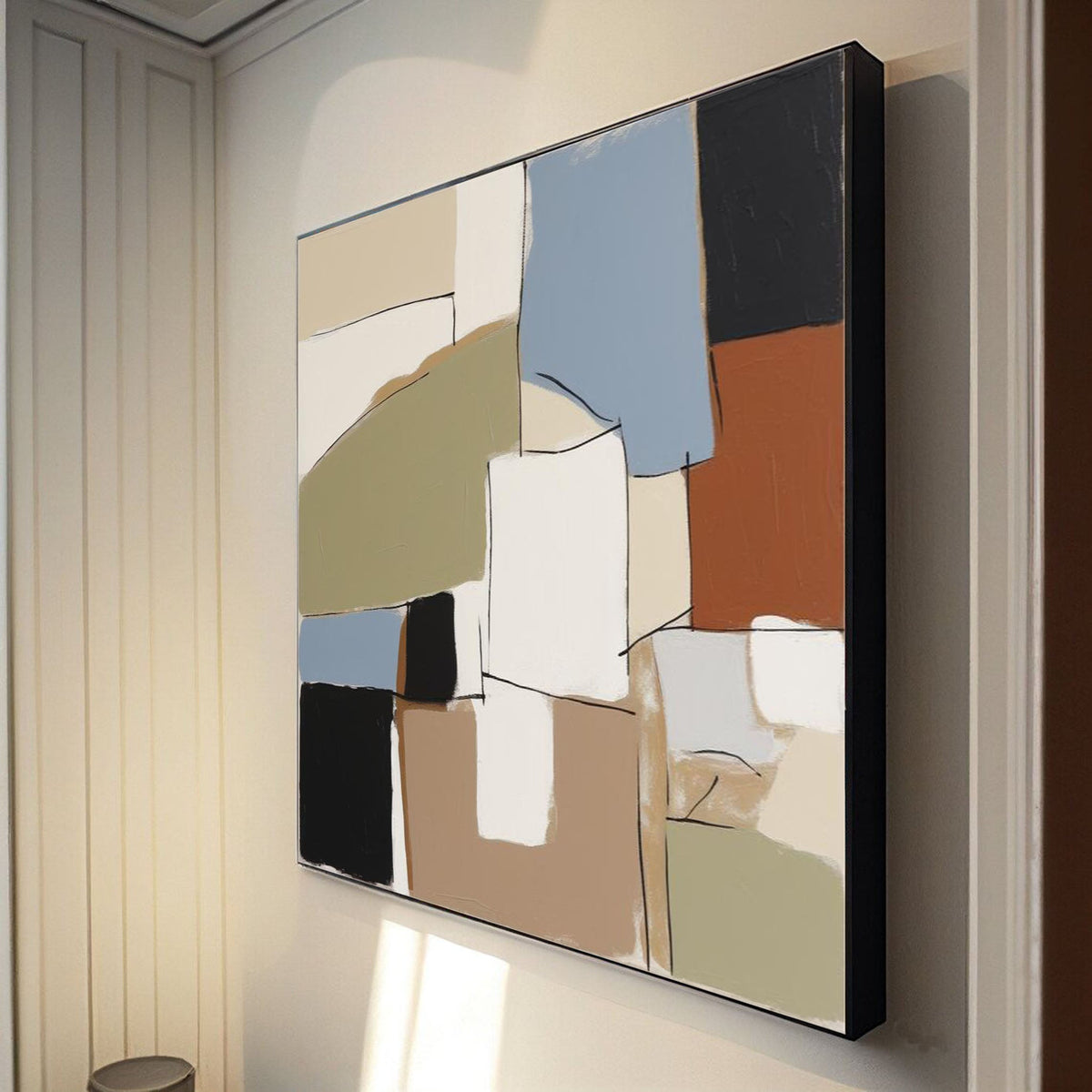 Wall Art Abstract Geometric Serene Painterly