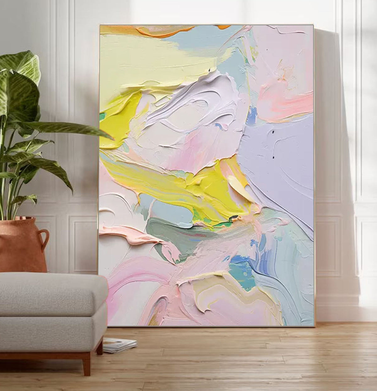 Wall Art Painterly Soft Abstract Misty