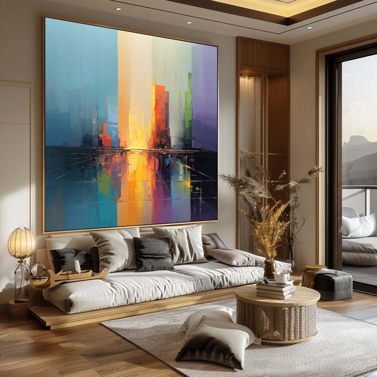 Wall Art Square Graffiti Abstract Metropolis