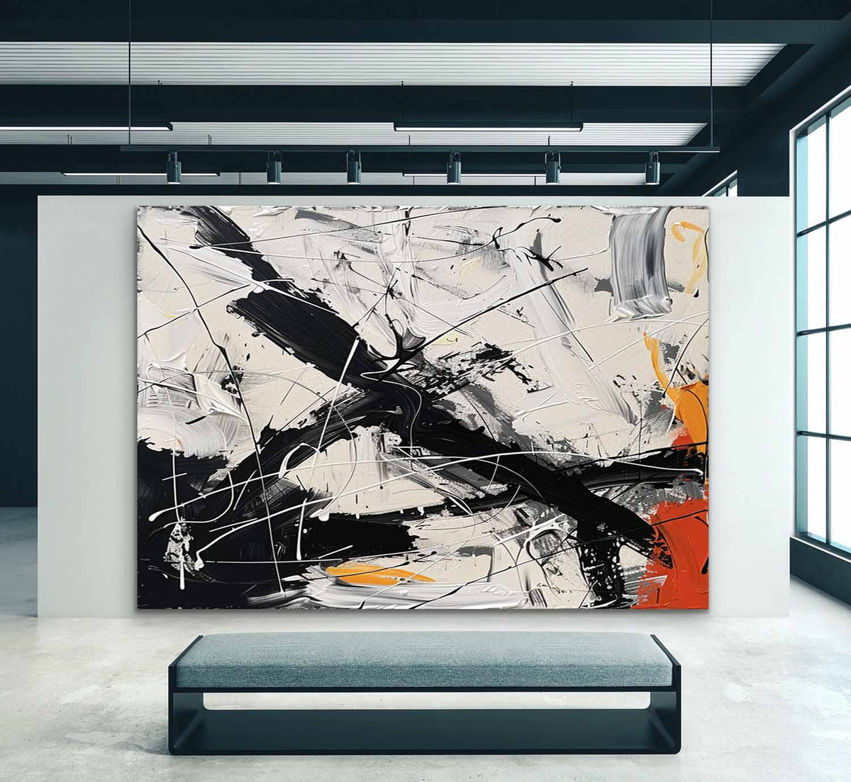 Abstract Expressionist Art Action Painting