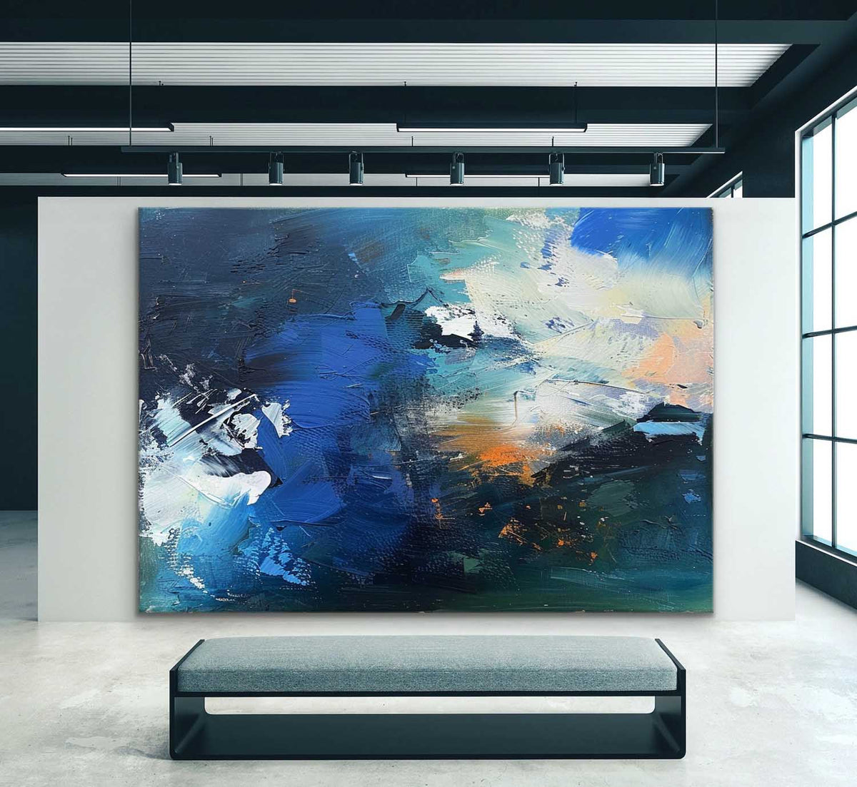 Wall Art Square Abstract Seascape Vibrant