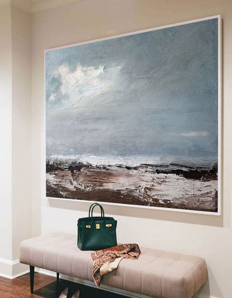 Seaside Scenery Abstract Painting