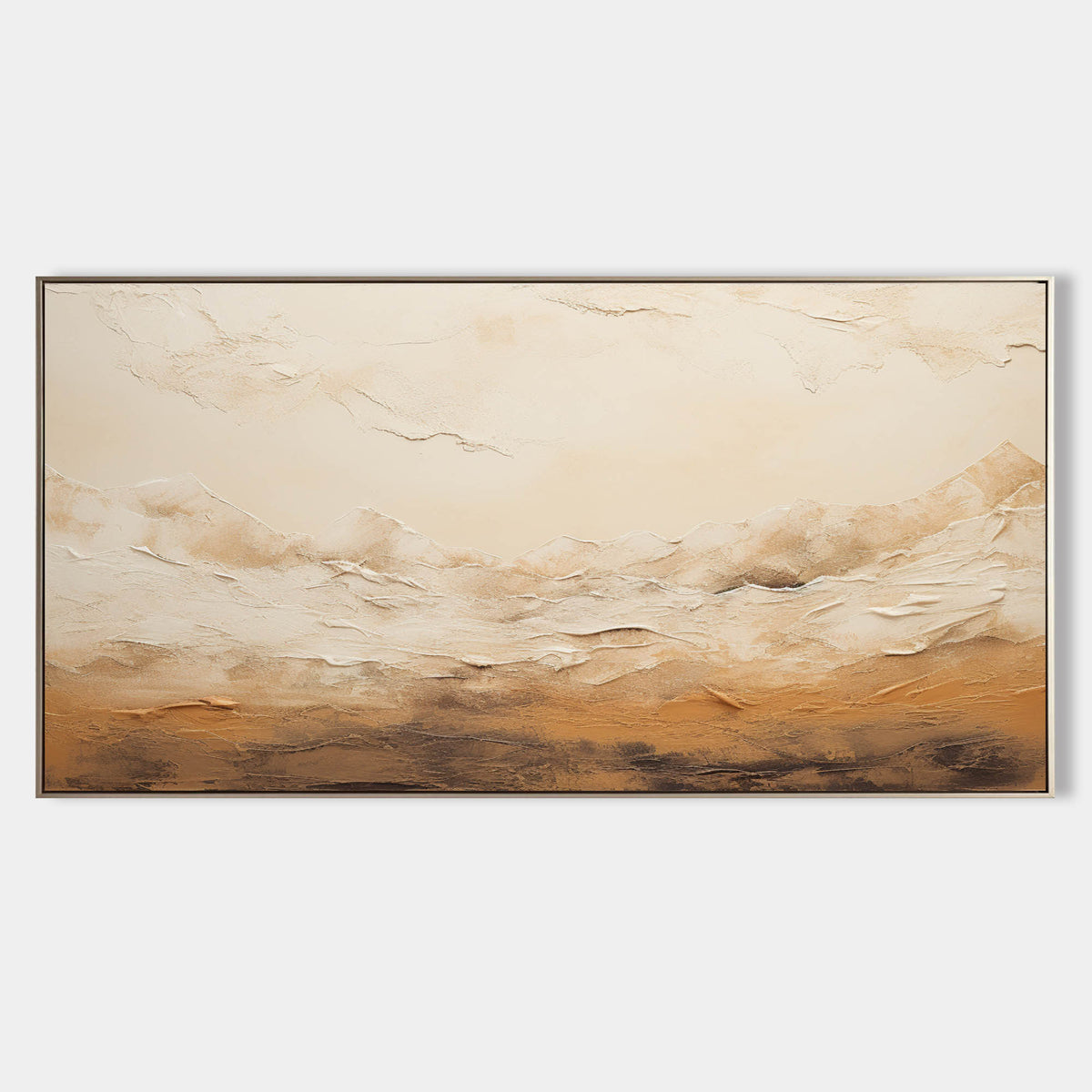Earthy Toned Textured Landscape Oil Painting