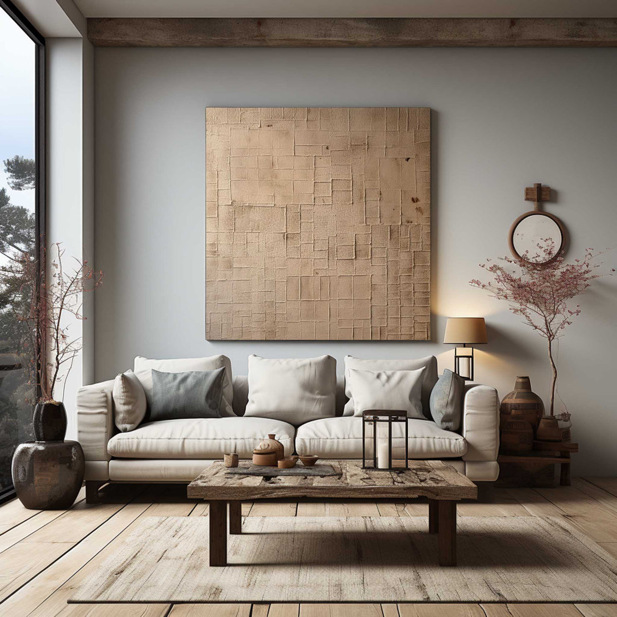 Wall Art Square Abstract Textured Mosaic
