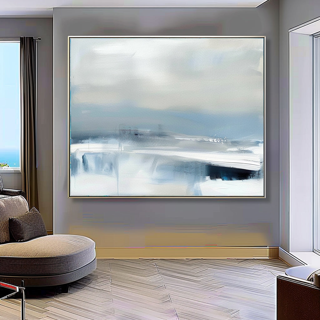 Wall Art Soft Winter Landscape Misty Serene