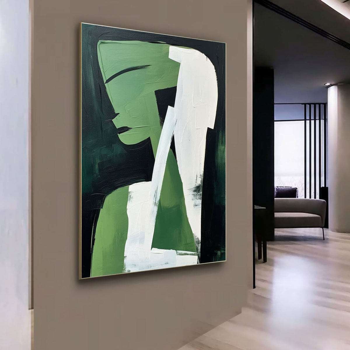 Wall Art Vertical Abstract Cubist Profile