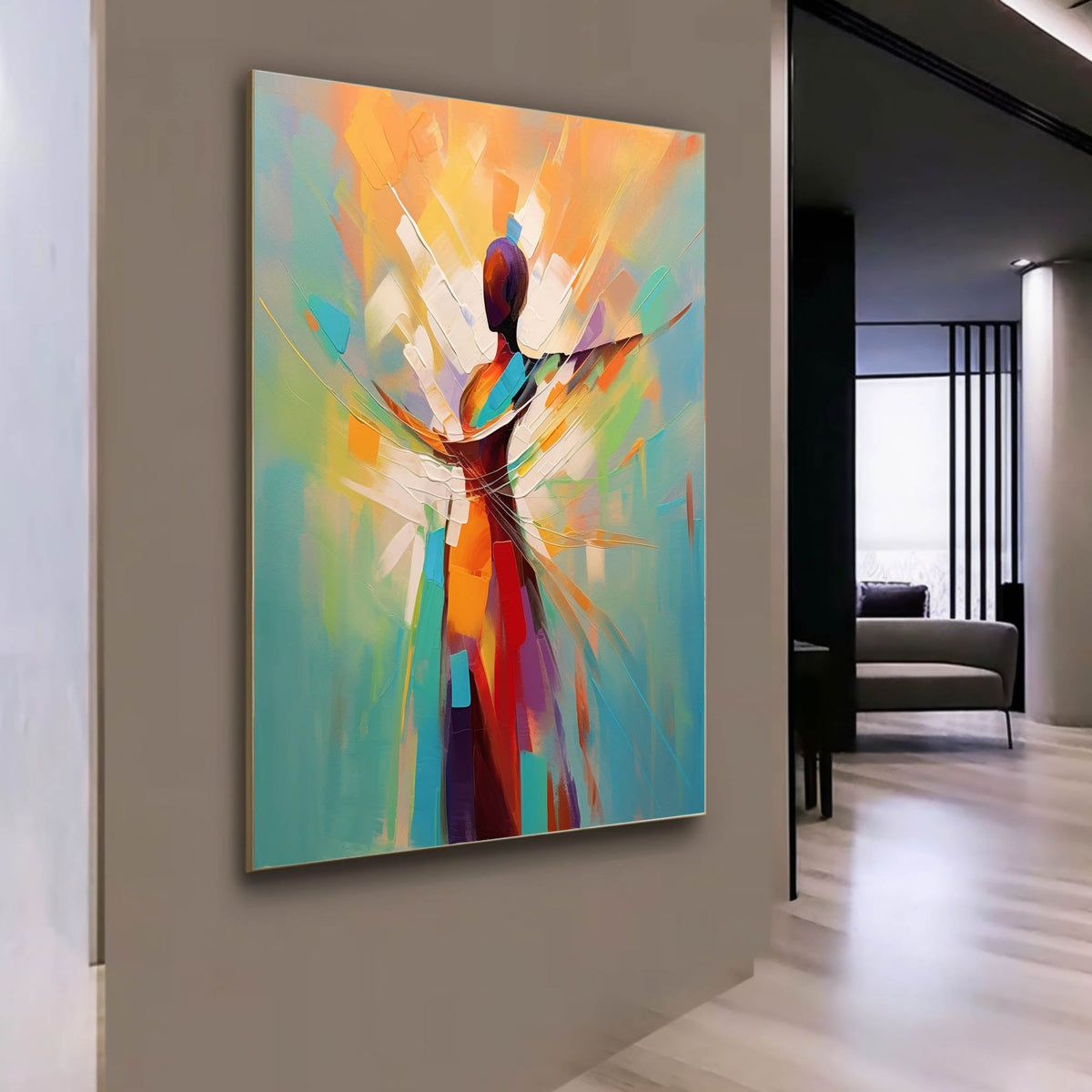 Wall Art Square Abstract Dancer Vibrant