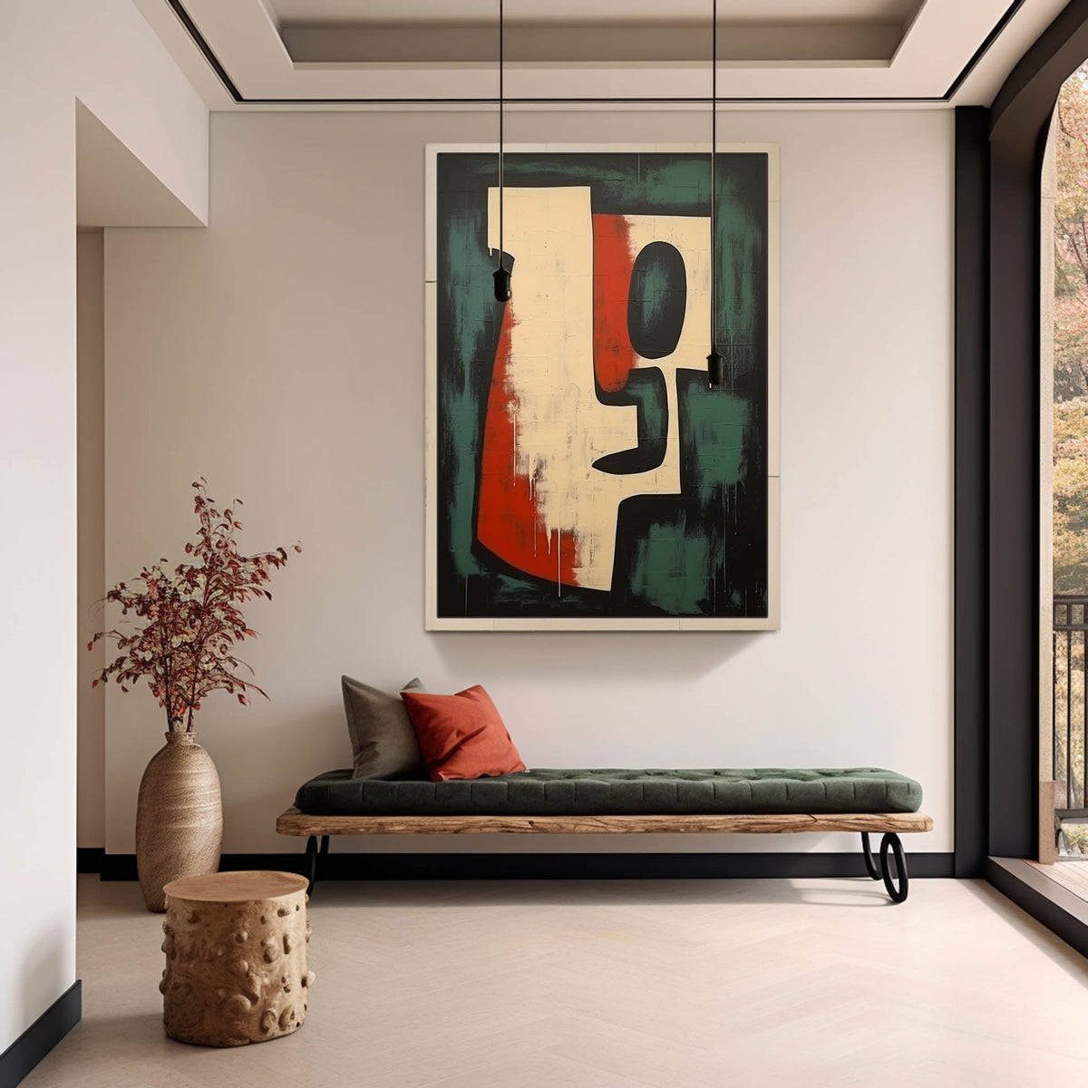 Wall Art Vertical Wabi-Sabi Abstract Minimalist Form