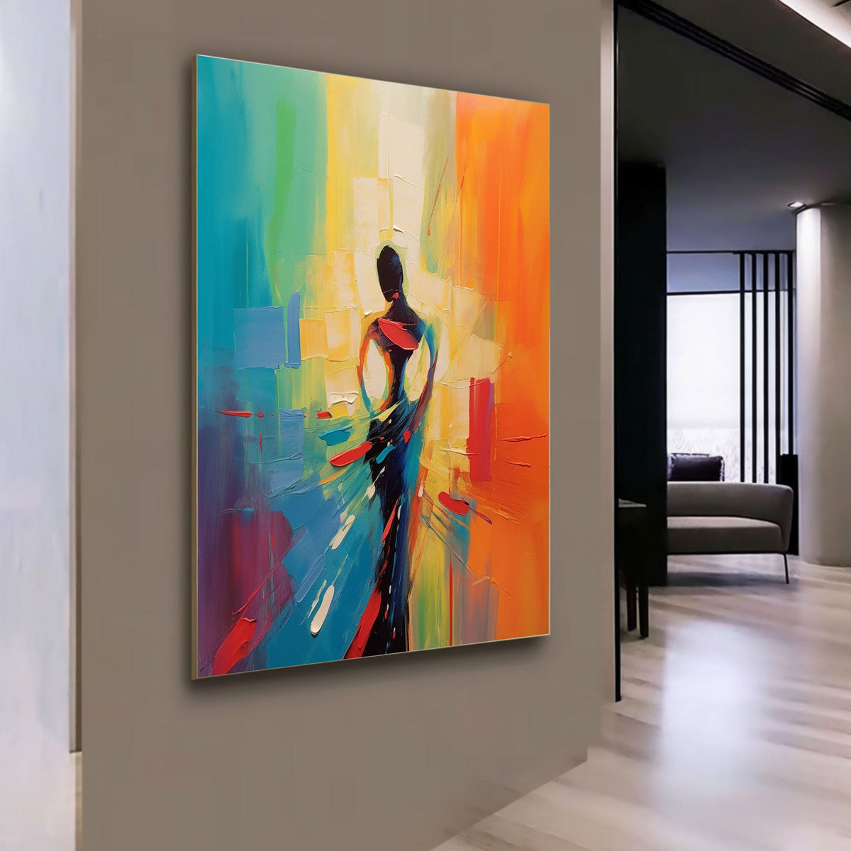 Palette Canvas Art Colorful Painting Dynamic