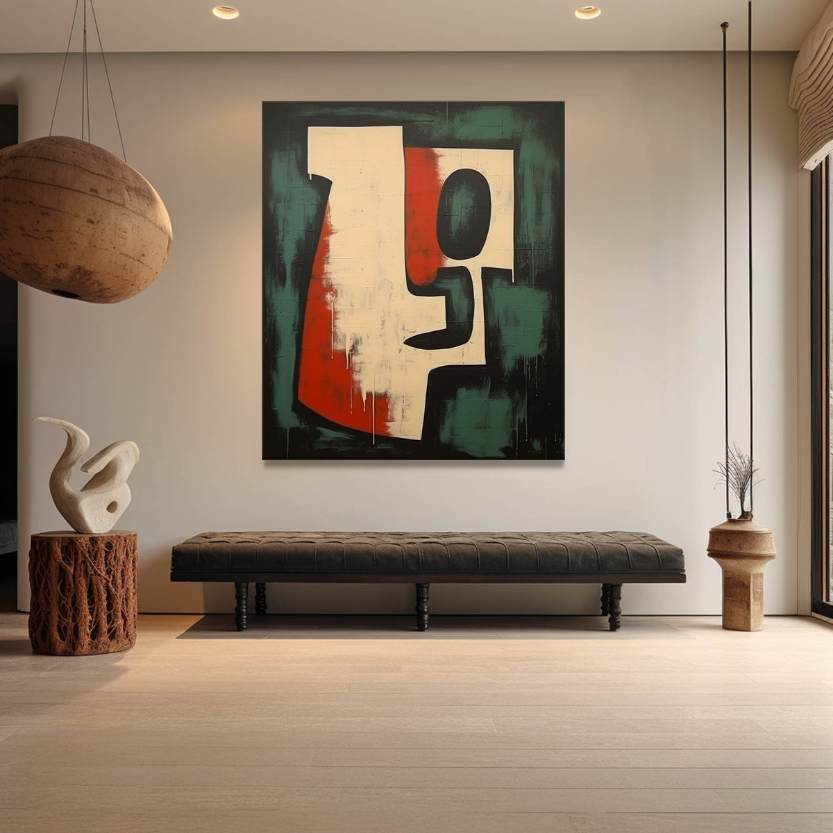 Wall Art Vertical Wabi-Sabi Abstract Minimalist Form