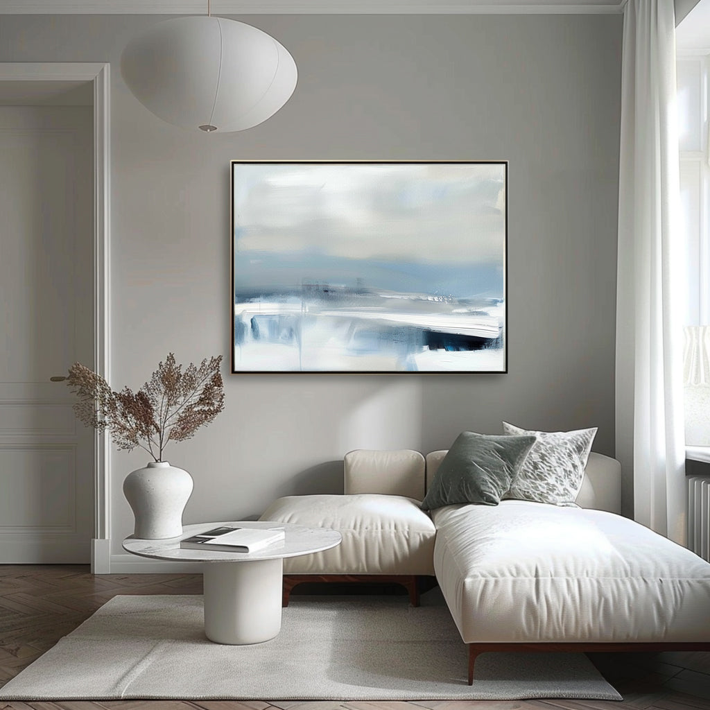 Wall Art Soft Winter Landscape Misty Serene