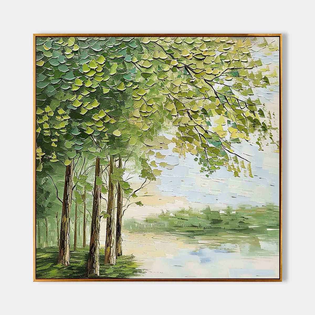Wall Art Landscape Leaf Tree Serene Rustic