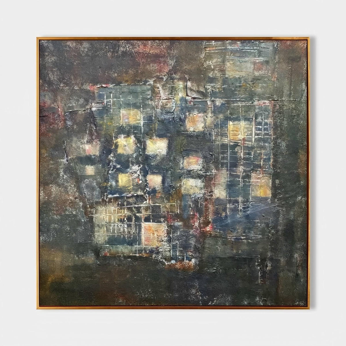 Wall Art Square Abstract Cityscape
