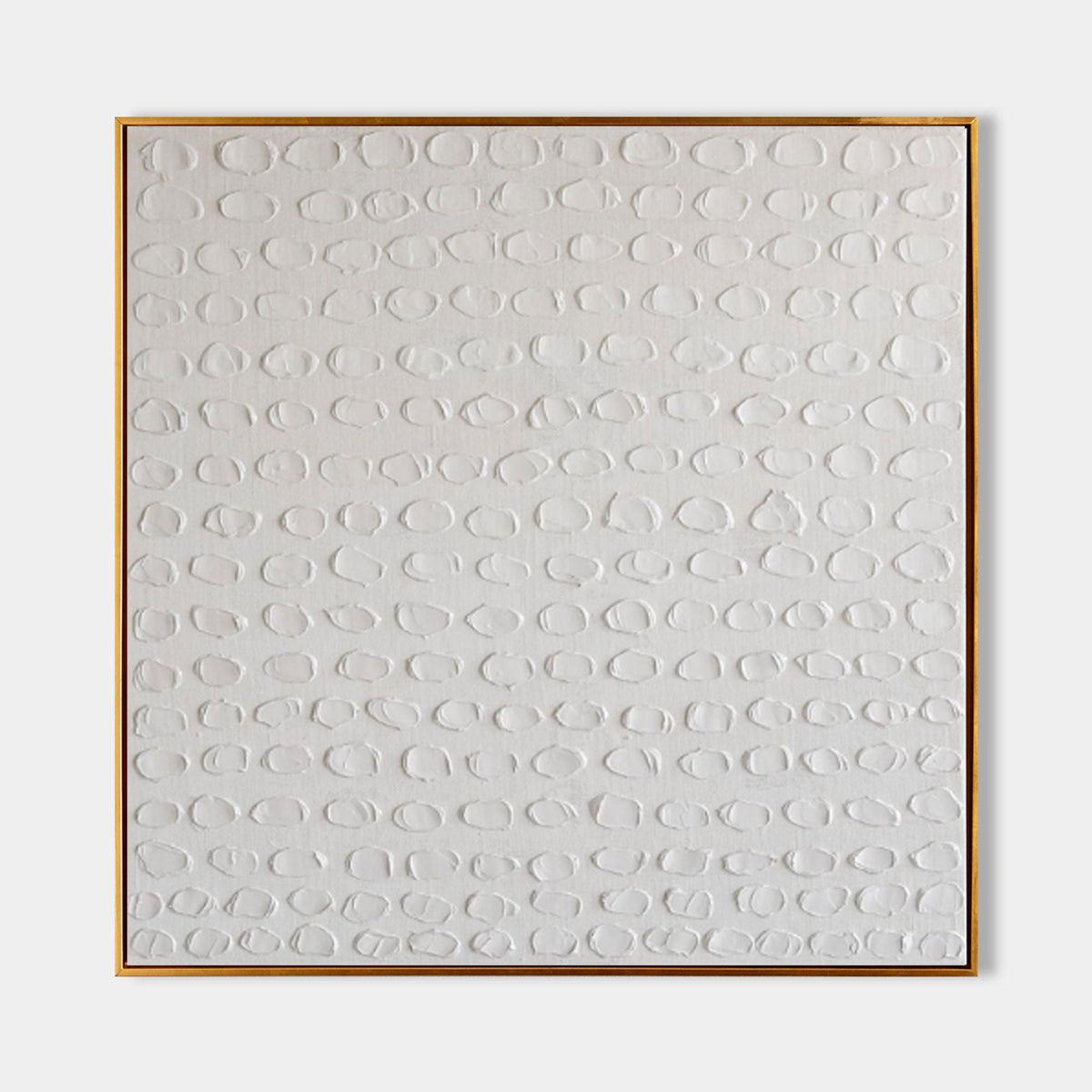 Plaster Textured Oval Pattern Abstract Wall Art