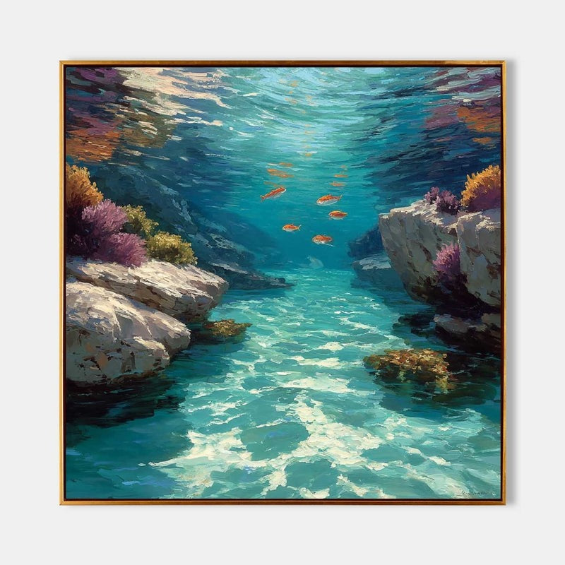 Wall Art Underwater Cove Fish Coral Realistic
