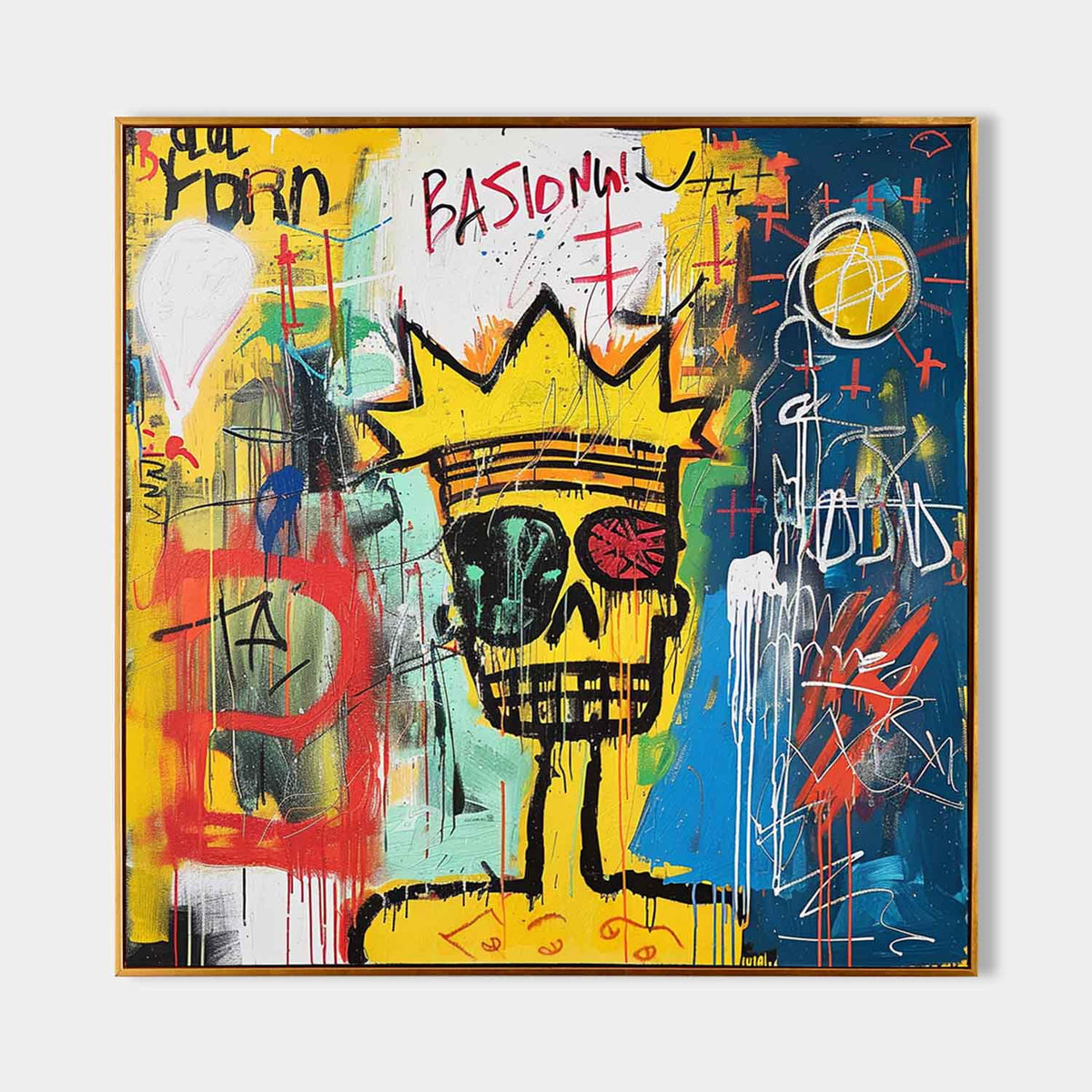 Graffiti Style Abstract Skull Painting