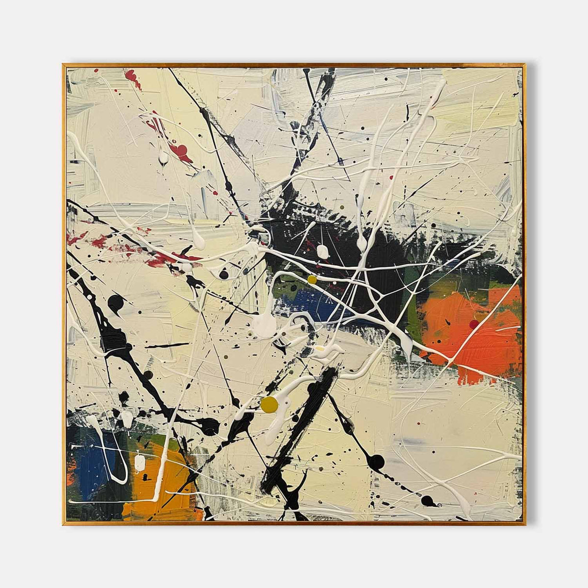Expressionist Splatter Impasto Painting