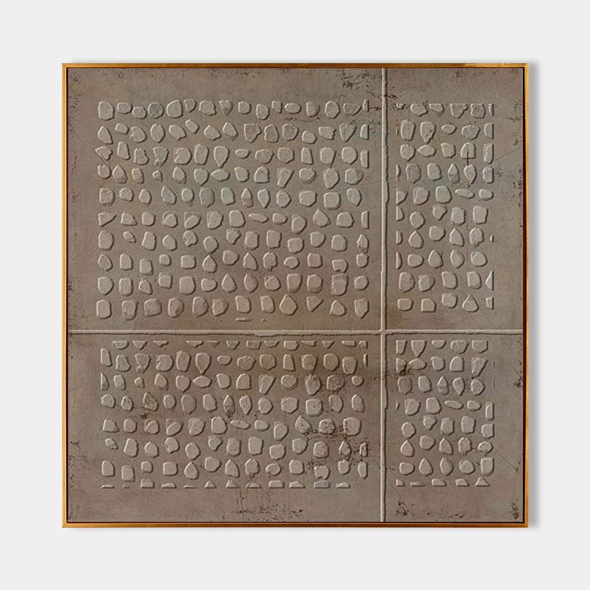 Minimalist Textured Relief Art Neutral
