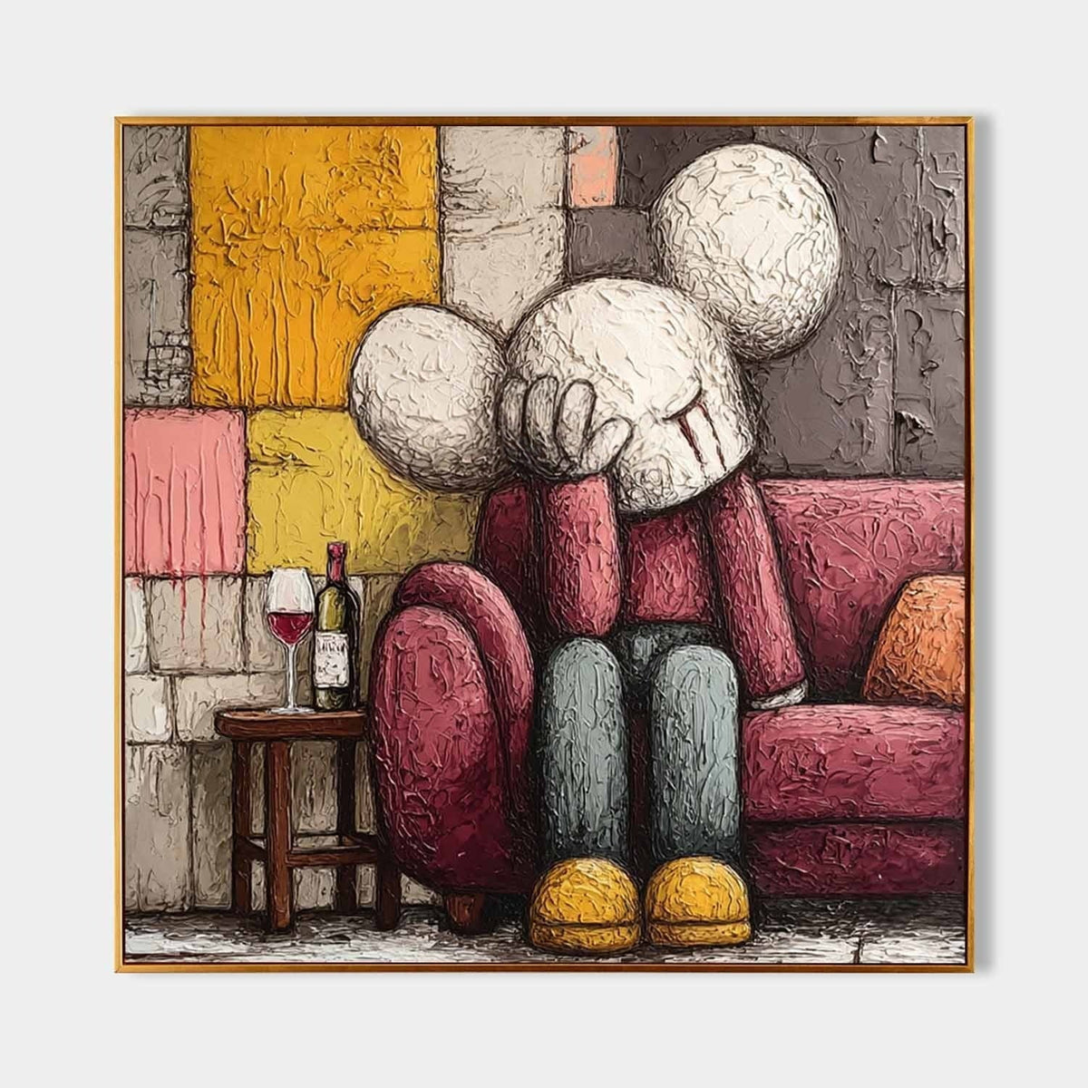 Kaws Style Pop Art Impasto Painting - Neutralighting