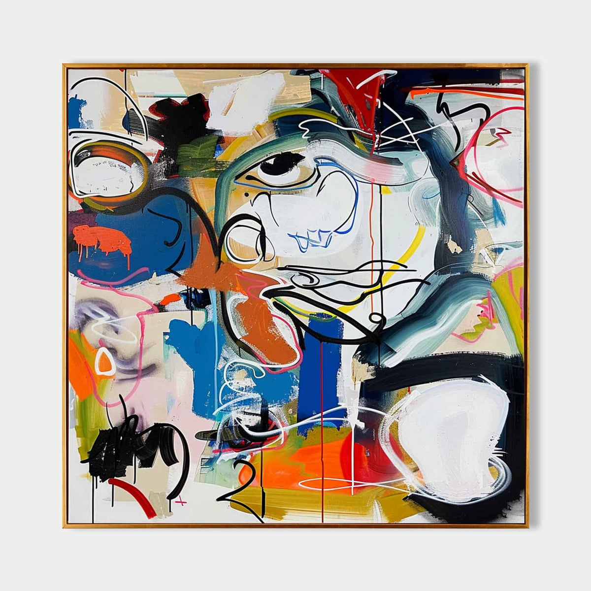 Abstract Expressionist Face Painting