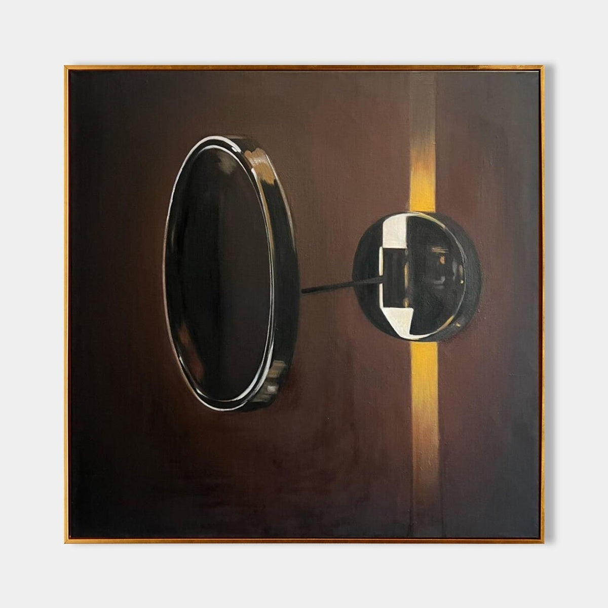 Wall Art Sleek Textured Metallic Ring