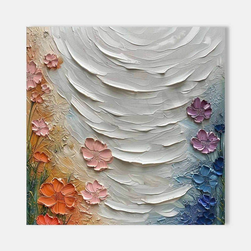 Wall Art Abstract Floral Textured Modern