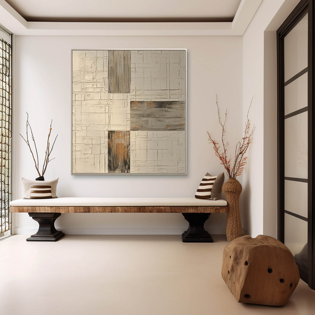 Wall Art Minimalist Graphic Wabi-Sabi Nordic Linen