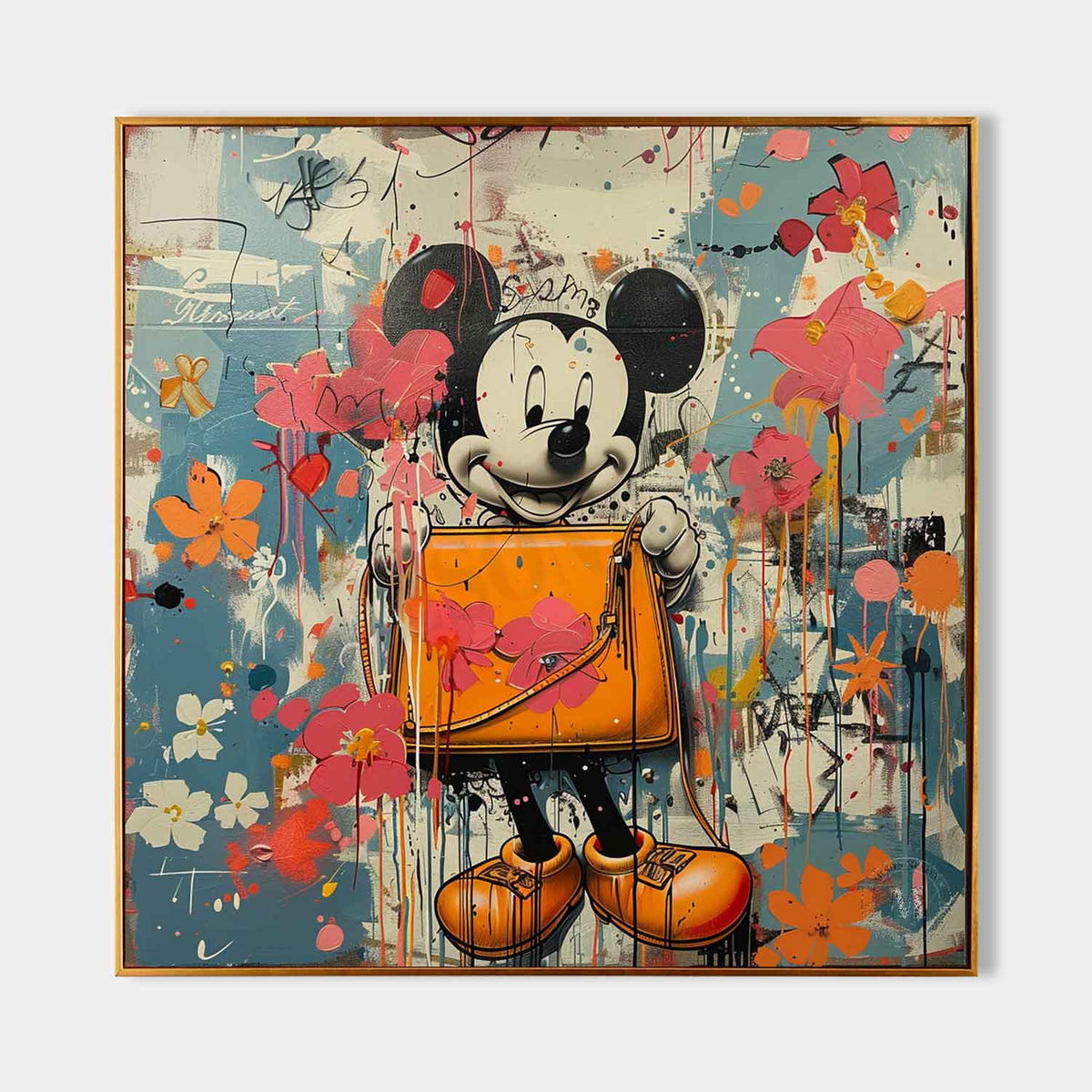 Wall Art Pop Art Mickey Graffiti Floral