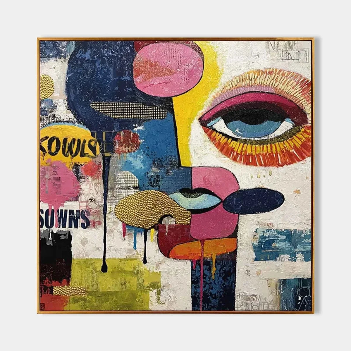 Wall Art Pop Art Textured Fragmented