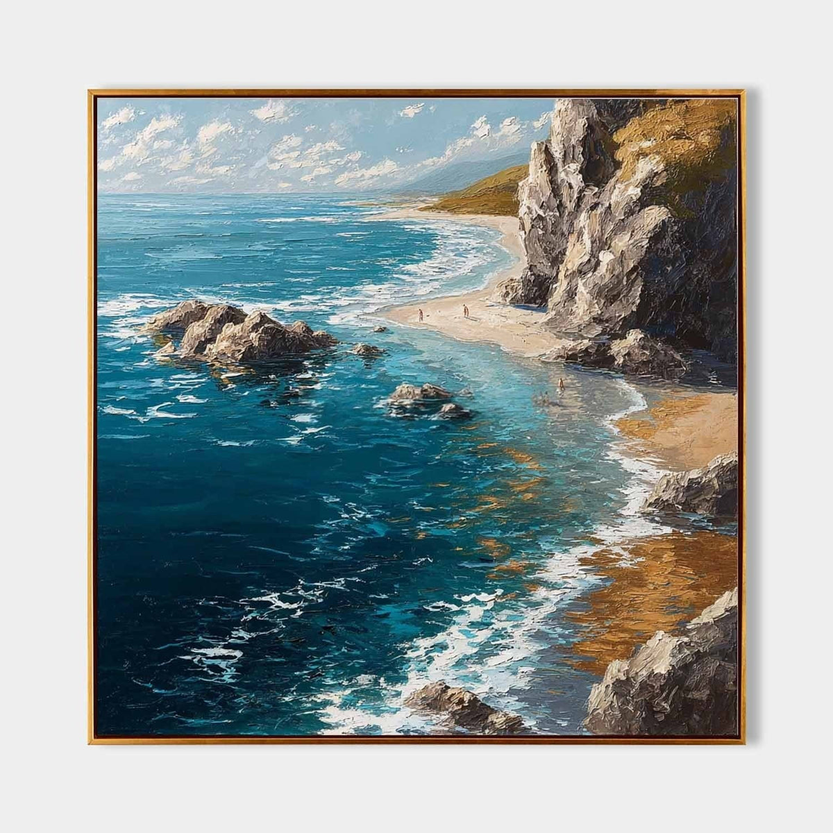 Wall Art Coastal Cliff Beach Turquoise Ocean