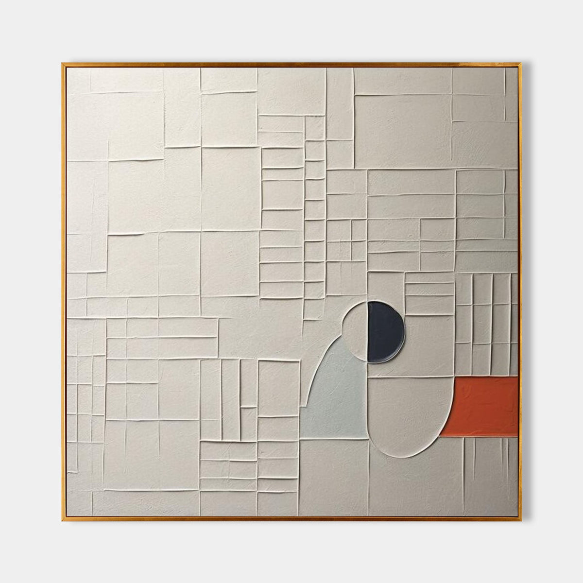 Wall Art Plaster Wabi-Sabi Geometric Abstract