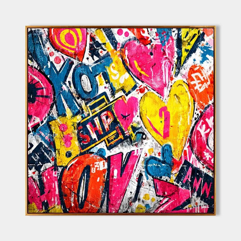 Wall Art Pop Art Graffiti Heart Love Street