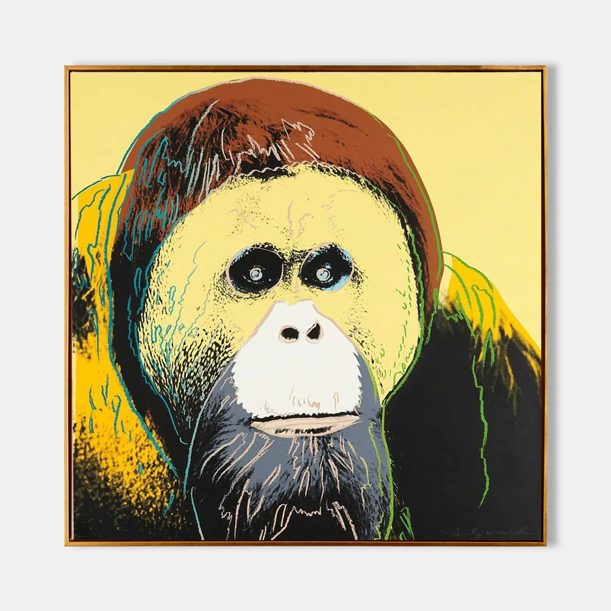 Andy Warhol Style Orangutan Pop Art Painting