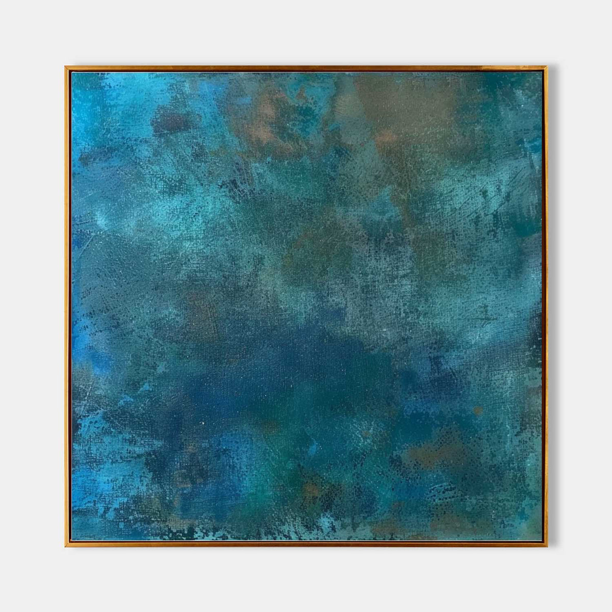 Wall Art Misty Atmospheric Blue Abstract Graffiti