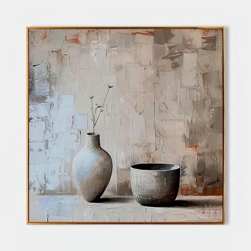 Wall Art Square Wabi-Sabi Still Life Painting