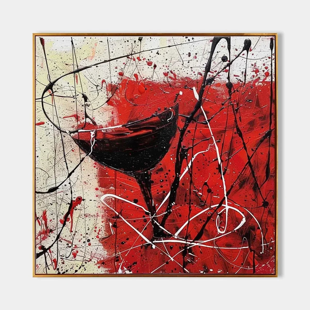 Wall Art Bold Textured Abstract Wine