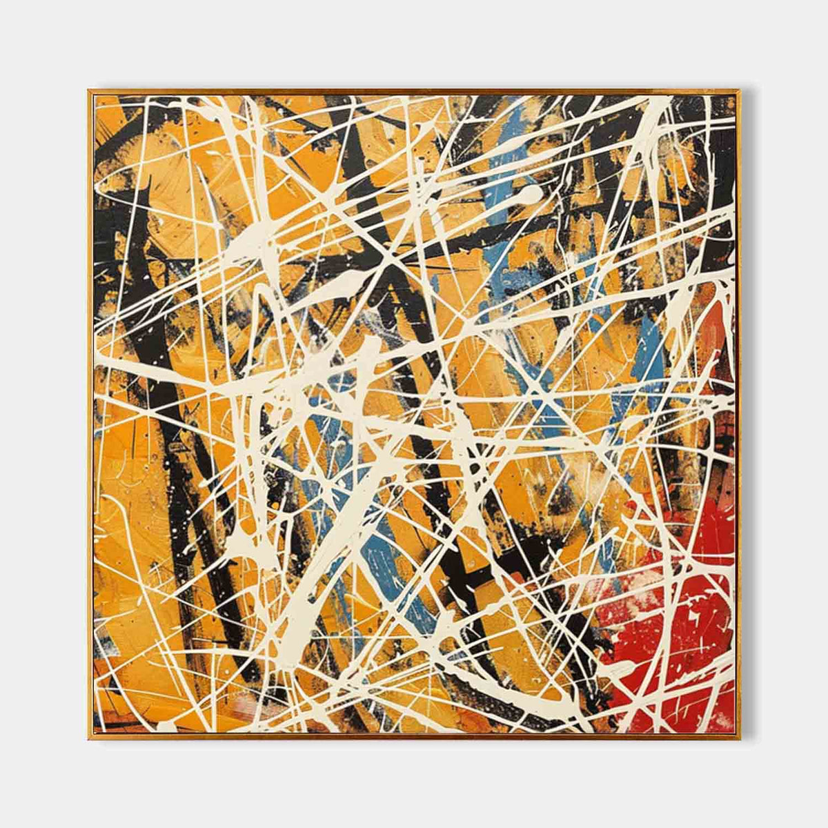 Wall Art Expressionist Vibrant Yellow Red