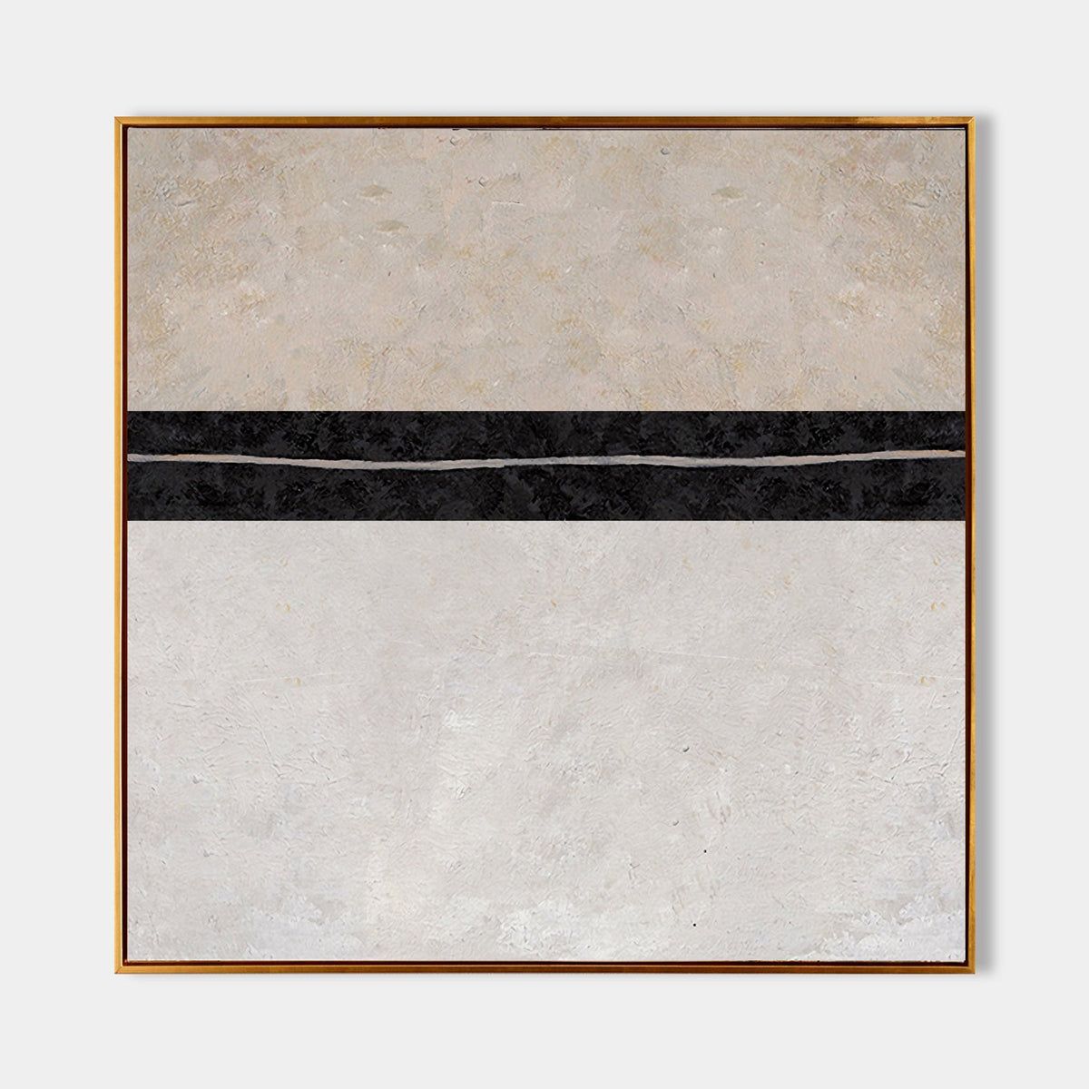 Minimalist Horizontal Line Abstract Oil Painting