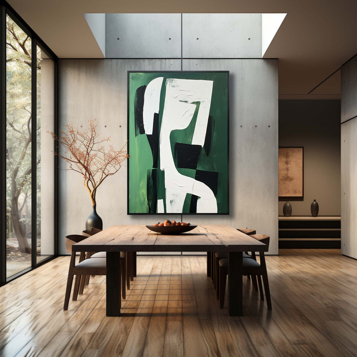 Wall Art Vertical Abstract Geometric Form