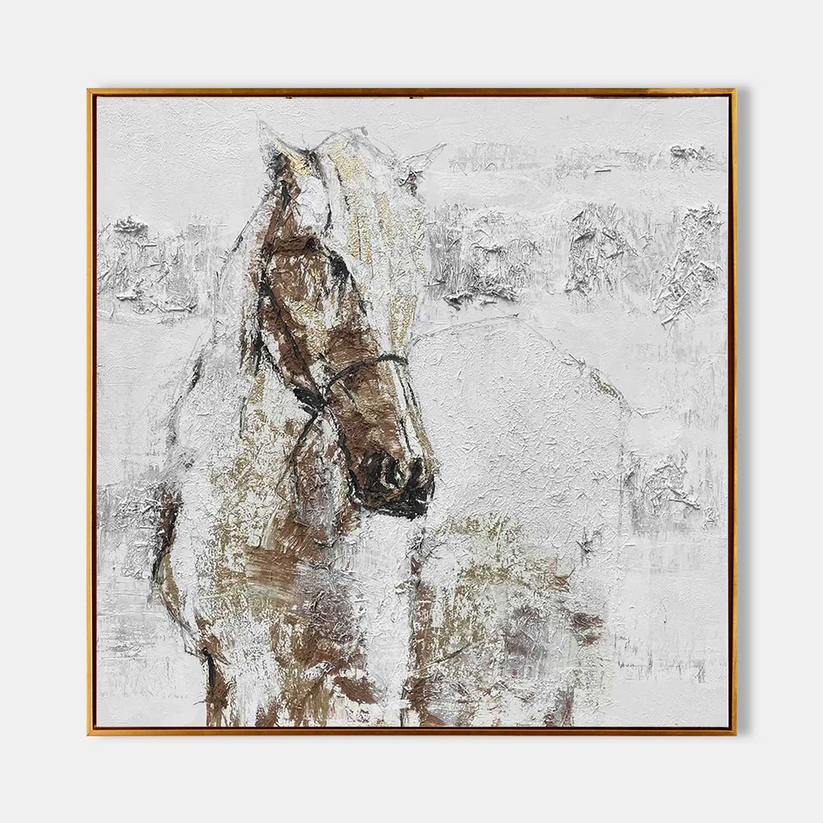 Wall Art Wabi-Sabi Horse Soft Neutral Cozy