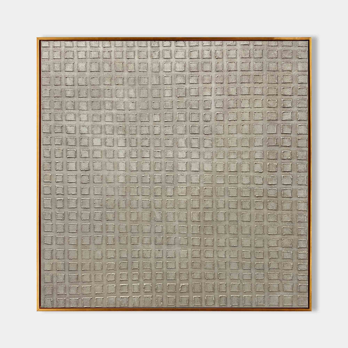 Wabi-Sabi Neutral Grid Texture Painting
