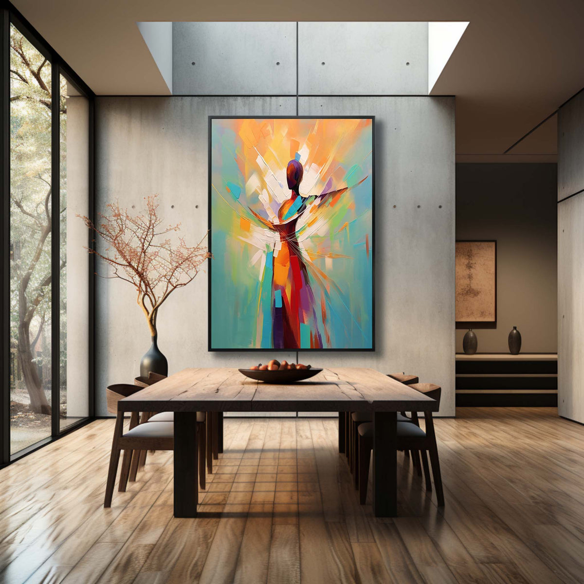 Wall Art Square Abstract Dancer Vibrant