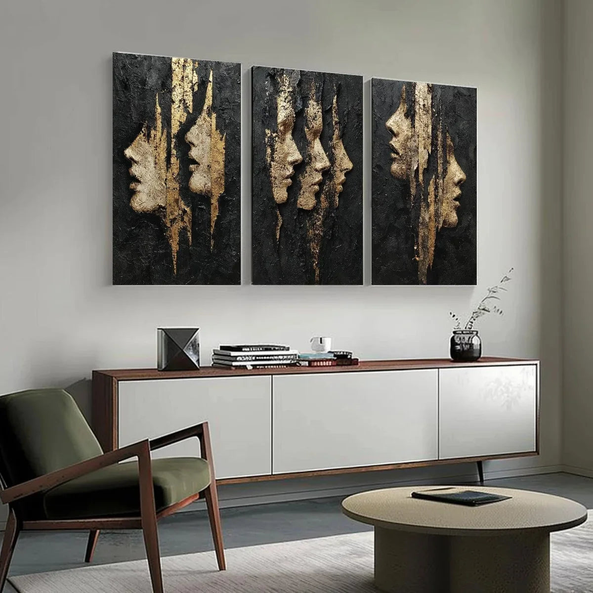 Golden Empress Mixed Media Painting