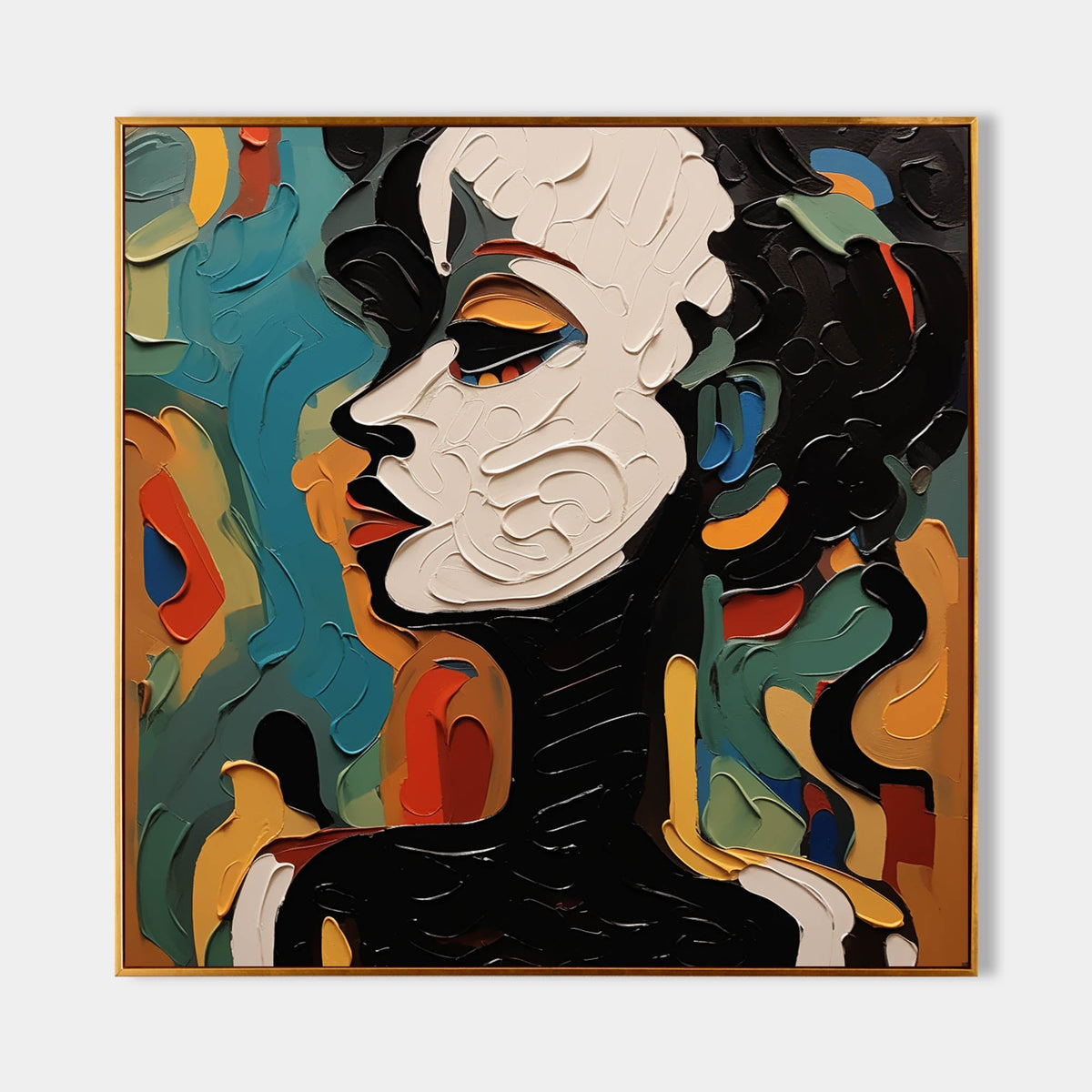 Wall Art Colorful Silhouette Vibrant Abstract
