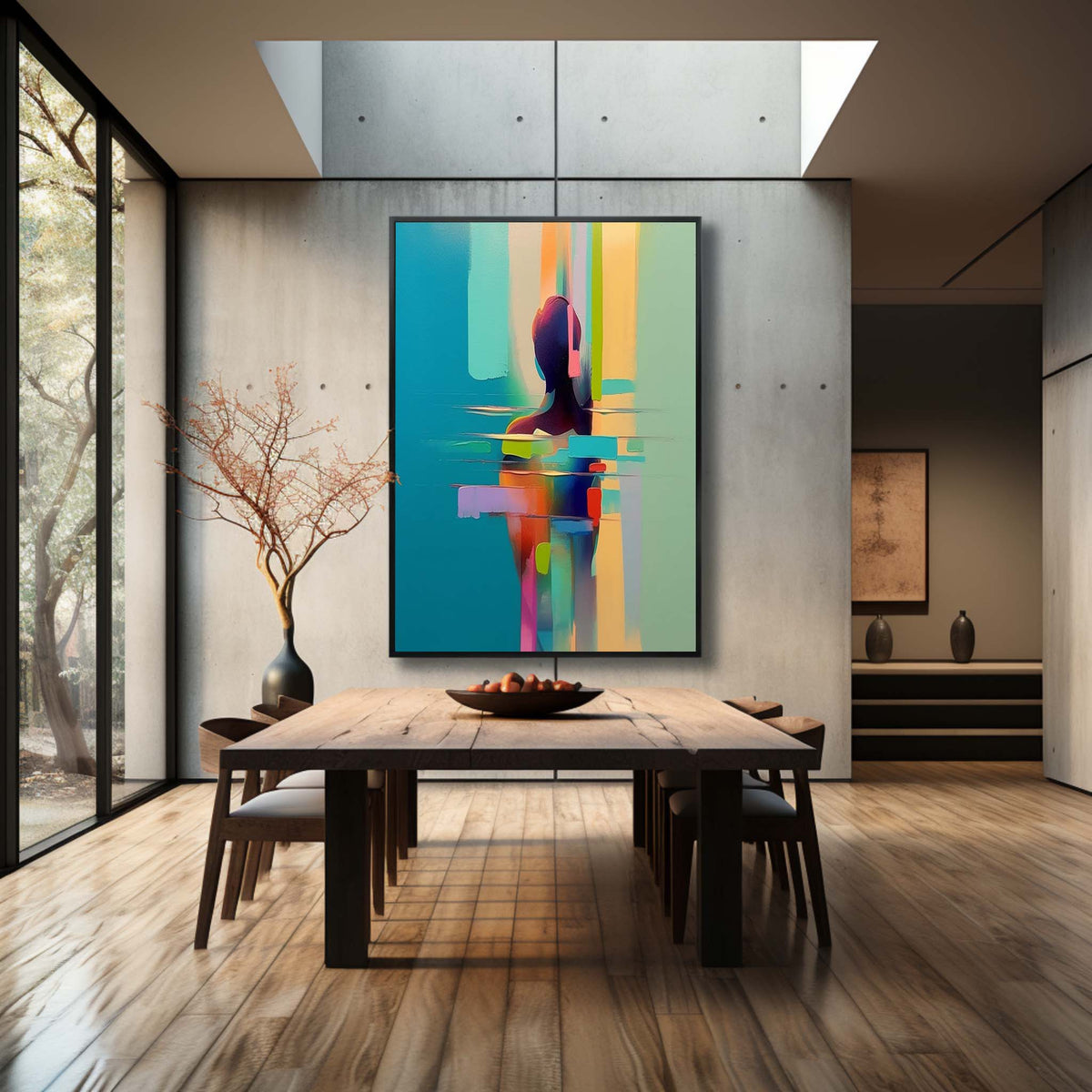 Palette Swimmer Vibrant Color Block Wall Art