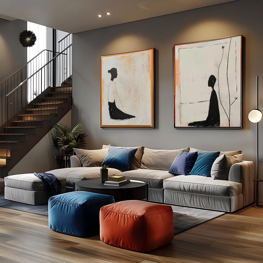 Wall Art Minimalist Textured Figurative
