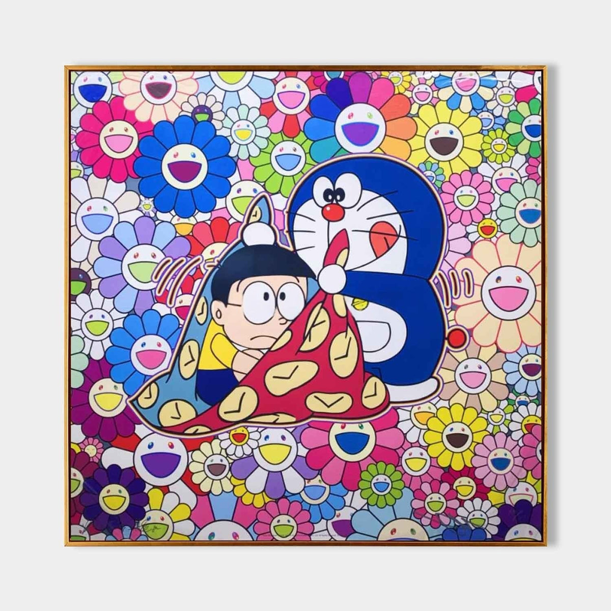 Wall Art Square Pop Art Takashi Murakami Doraemon Inspired
