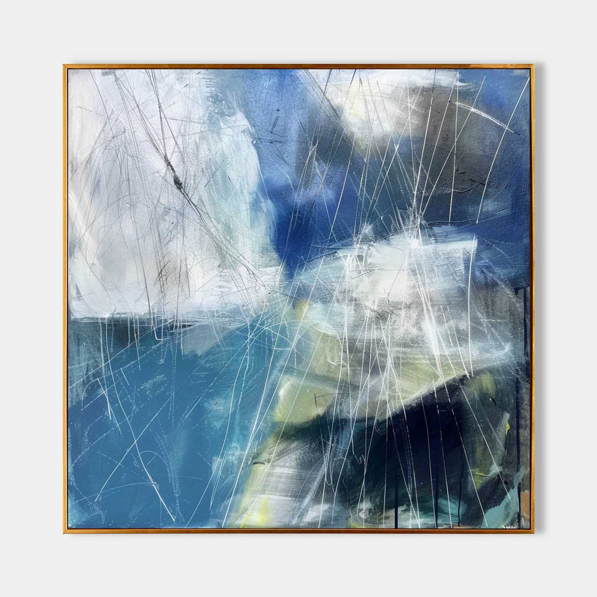 Coastal Landscape Painting Textured Modern Wall Art