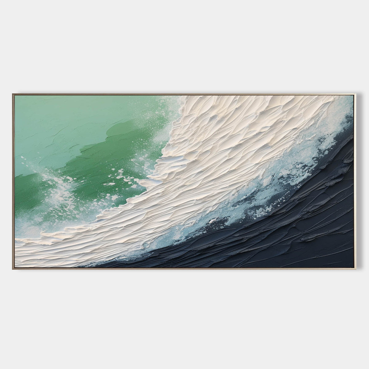 Wall Art Plaster Ocean Wave Dynamic